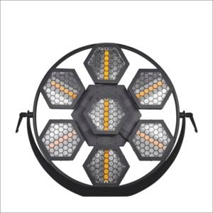 Milieu P1 Rétro Stager 7x50W RGB Audience Fond Blinder Strobe Lumière de scène HS-750RBMID